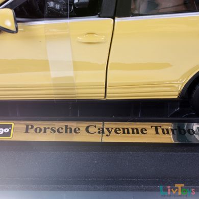 Автомодель - PORSCHE CAYENNE TURBO (ассорти белый, желтый, чёрный 1:24)