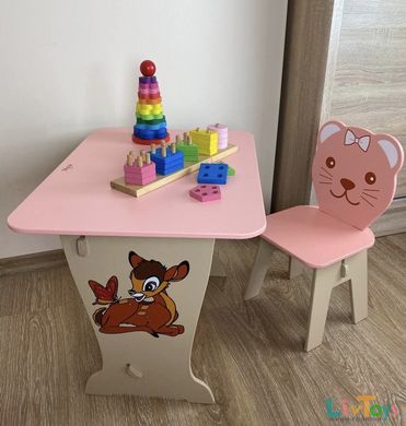 Вау! Дитячий стіл рожевий! Стіл-парта класична та стільчик.Подарунок!Підійде для навчання, малювання, гри