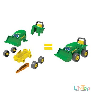 Ігровий набір-конструктор John Deere Kids Трактор із ковшем і причепом (47209)