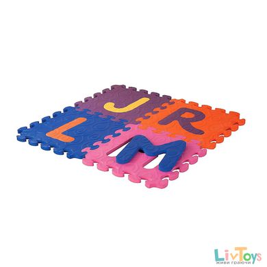Дитячий розвиваючий килимок-пазл - ABC (140х140 см, 26 квадратів)