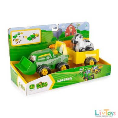 Игровой набор-конструктор John Deere Kids Трактор с ковшом и прицепом (47209)