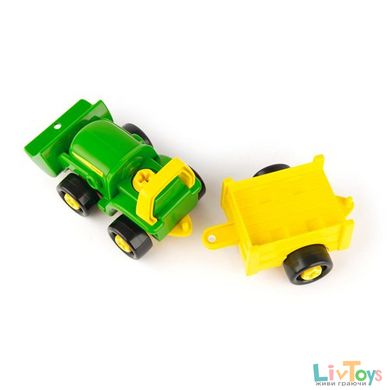 Ігровий набір-конструктор John Deere Kids Трактор із ковшем і причепом (47209)