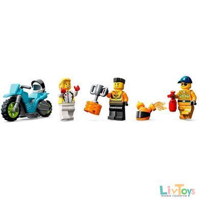 Конструктор LEGO City Stuntz Задание с каскадерским грузовиком и огненным кольцом 479 деталей (60357)