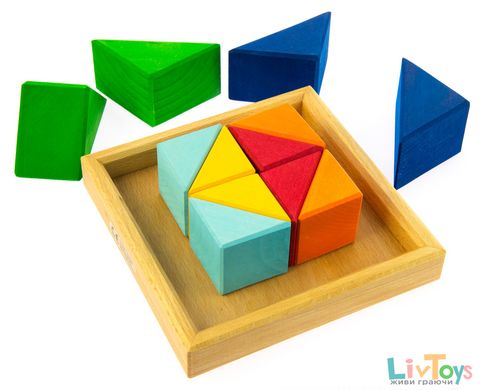 Nic Конструктор деревянный разноцветный треугольник NIC523345