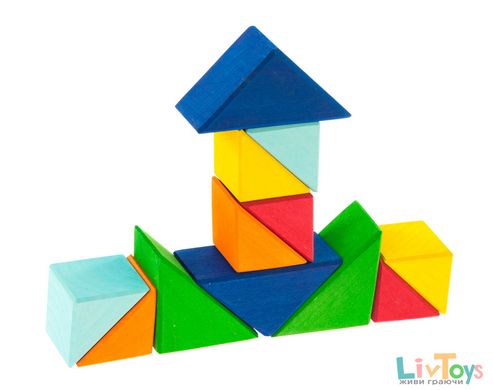 Nic Конструктор деревянный разноцветный треугольник NIC523345