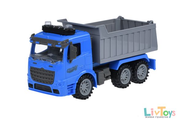 Машинка енерційна Same Toy Truck Самоскид синій зі світлом і звуком 98-611AUt-2