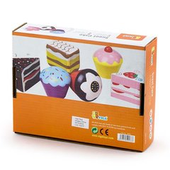 Іграшкові продукти Viga Toys Дерев'яні тістечка, 6 шт. (59533)