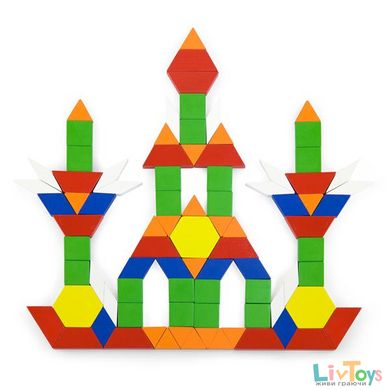 Деревянный игровой набор Viga Toys Цветная мозаика, 250 эл. (50065)