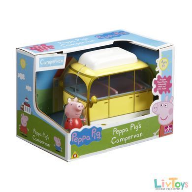Игровой набор Peppa - ВЕСЕЛЫЙ КЕМПИНГ (автобус, фигурка Пеппы)