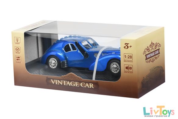 Автомобіль 1:28 Same Toy Vintage Car зі світлом і звуком Синій HY62-2Ut-5