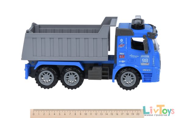 Машинка енерцийна Same Toy Truck Самосвал синий со светом и звуком 98-614AUt-2