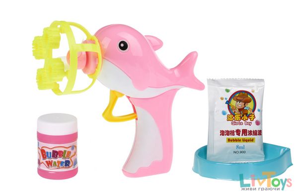 Мыльные пузыри Same Toy Bubble Gun Дельфин розовый