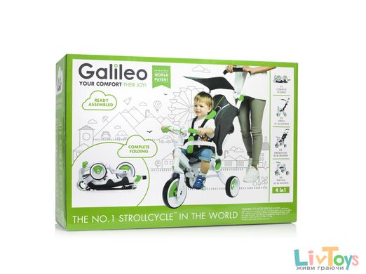Трехколесный велосипед Galileo Strollcycle Зеленый G-1001-G