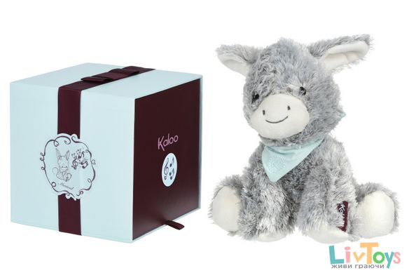 Мягкая музыкальная игрушка Kaloo Les Amis Осел серый 25 см в коробке K963140