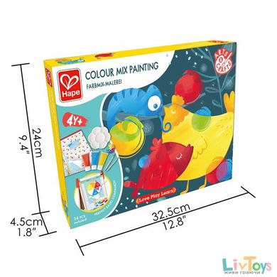 Набір для малювання "Змішування кольорів із фарбами та пензлями" Hape (E1069)