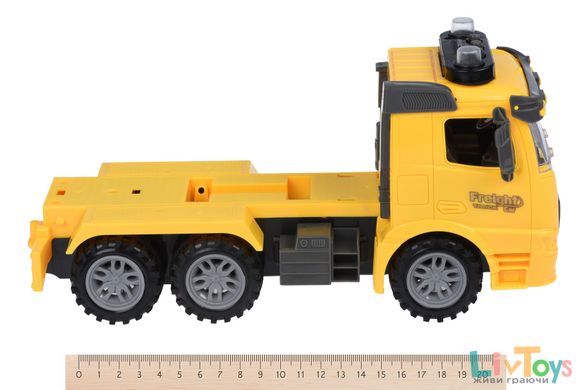 Машинка енерцийна Same Toy Truck Тягач желтый с трактором со светом и звуком 98-613AUt-1