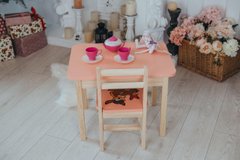 Дитячий стіл і стілець. Для навчання, малювання, гри. Стіл із шухлядою та стільчик рожевий