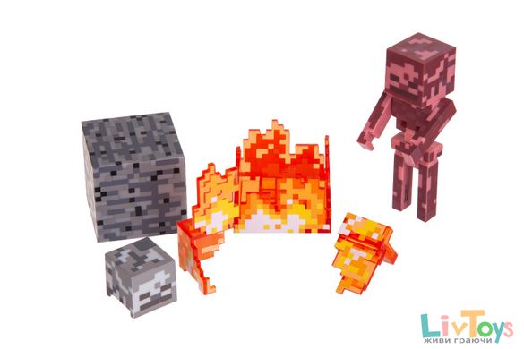 Игровая фигурка Skeleton on Fire серия 4, Minecraft