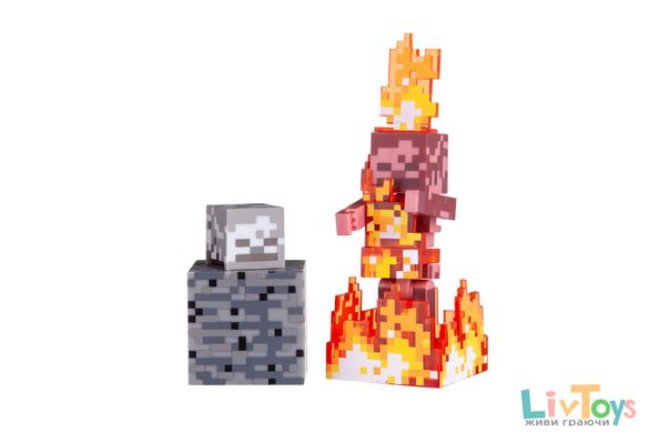 Игровая фигурка Skeleton on Fire серия 4, Minecraft