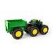 Іграшковий трактор John Deere Kids Monster Treads із причепом і великими колесами (47353)