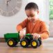 Іграшковий трактор John Deere Kids Monster Treads із причепом і великими колесами (47353)