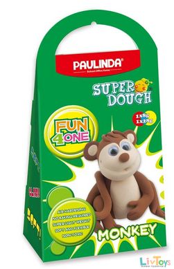 Масса для лепки Paulinda Super Dough Fun4one Обезьяна (подвижные глаза) PL-1566