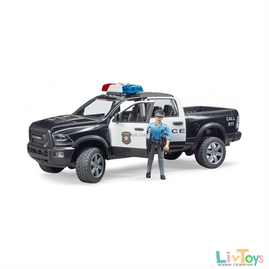 Автомодель Bruder Полицейский пикап RAM 2500 с фигуркой 1:16 (02505)