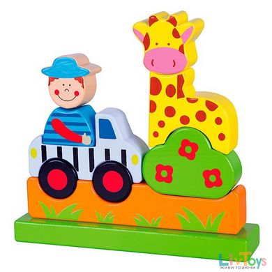 Магнитная деревянная игрушка Viga Toys Зоопарк (59702)