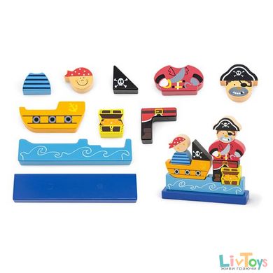 Магнітна дерев'яна іграшка  Пірат Viga Toys (50077)