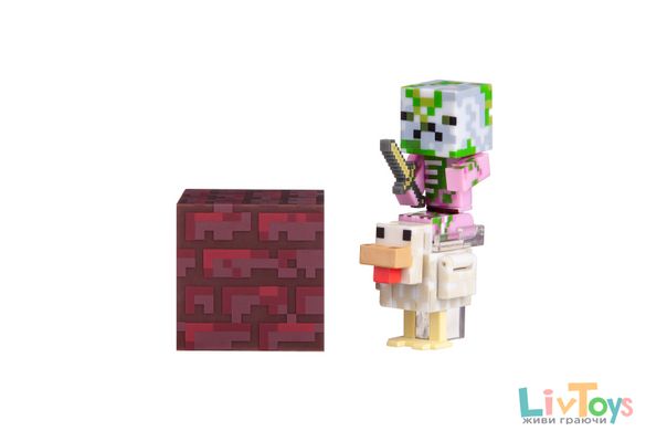 Игровая фигурка Zombie Pigman Jockey серия 4, Minecraft