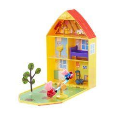 Ігровий набір Peppa - БУДИНОК ПЕППИ З ЛУЖКОМ (будиночок з аксесуарами, 2 фігурки)