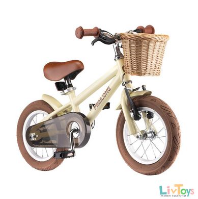 Детский велосипед Miqilong RM Бежевый 12" на 2-4 года