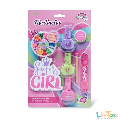 Набор детский для дизайна ногтей "Супер девушка" MARTINELIA