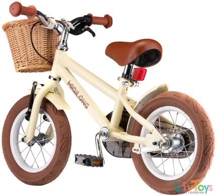 Дитячий велосипед Miqilong RM Бежевий 12" на 2-4 роки