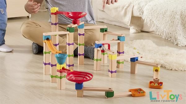 Конструктор-лабіринт Трюки та повороти 129 ел. Hape Marble Run (E1100)