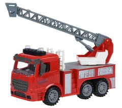 Машинка енерційна Truck Пожежна машина з висувною драбиною зі світлом і звуком 98-616AUt
