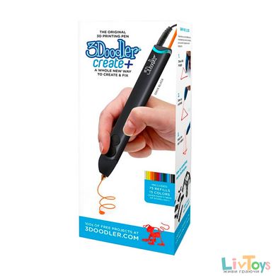 3D-ручка 3Doodler Create PLUS для проф. использования - ЧЕРНАЯ (75 cтержней, аксессуары)