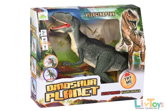 Динозавр Same Toy Dinosaur Planet Велоцираптор зелений (світло, звук) без п/к RS6128Ut