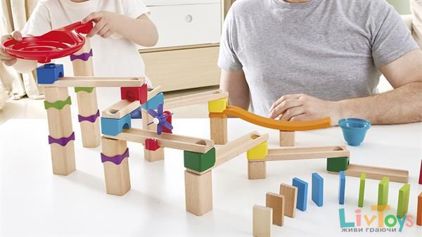 Конструктор-лабиринт Hape Marble Run Гоночная трасса 81 эл. (E1101)