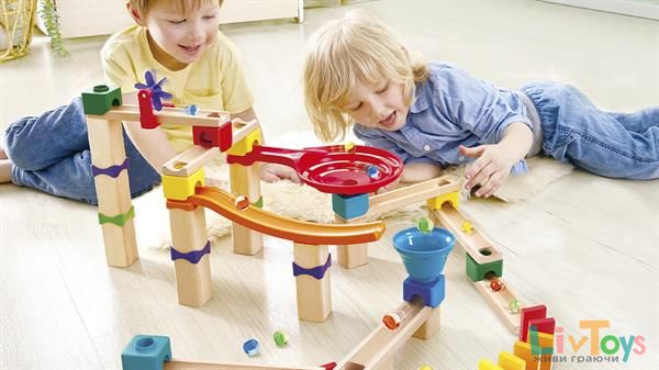 Конструктор-лабиринт Hape Marble Run Гоночная трасса 81 эл. (E1101)