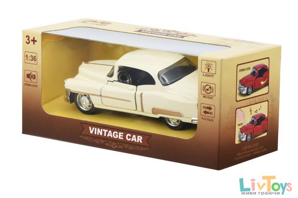 Автомобіль 1:36 Same Toy Vintage Car Бежевий 601-4Ut-1