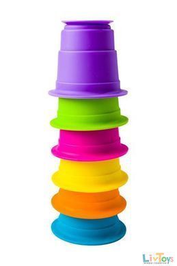Тактильная игрушка Fat Brain Toys Suction Kupz Мягкие чашки 6 штук (FA183-1)