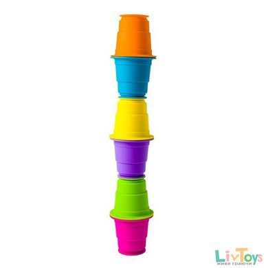 Тактильная игрушка Fat Brain Toys Suction Kupz Мягкие чашки 6 штук (FA183-1)