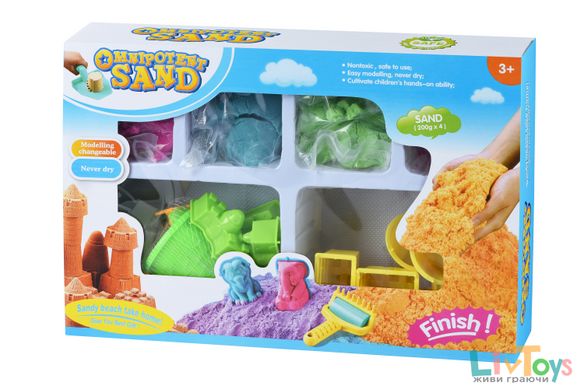 Чарівний пісок Same Toy Omnipotent Sand Замок 0,8 кг 4 кольори 18 од. DX888-5Ut