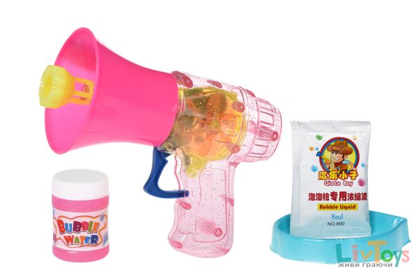 Мыльные пузыри Same Toy Bubble Gun Рупор со светом розовый 925AUt-2
