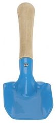 Лопатка металлическая goki с деревянной ручкой синяя 63929G-2
