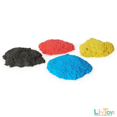 Набор песка для детской творчести - KINETIC SAND ФАБРИКА SANDISFACTORY (4 цвета, 907 g, аксес.)