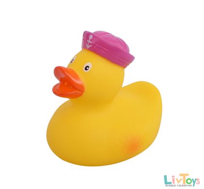 Іграшка-бризкалка goki Каченя в рожевій шапочці 13039G-4