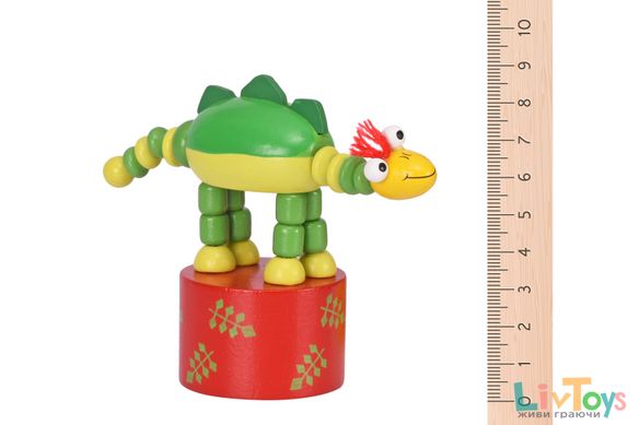 Игрушка goki нажми и тряси Динозавр зеленый 53948G-4