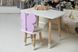 Белый прямоугольный столик и стульчик детский фиолетовый бабочка с белым сидением. Белый детский столик